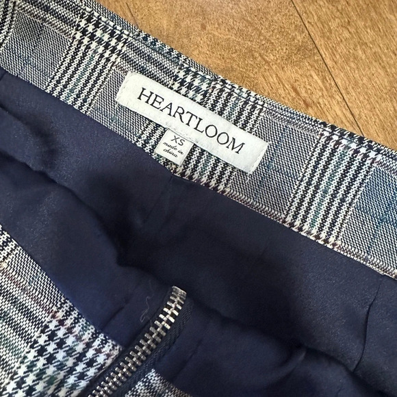 Nordstrom Plaid  Check Mini Skirt with Zipper Detail Gray - Picture 7 of 7